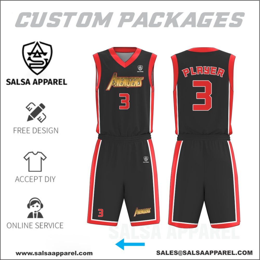Youth basketball team uniform package complete