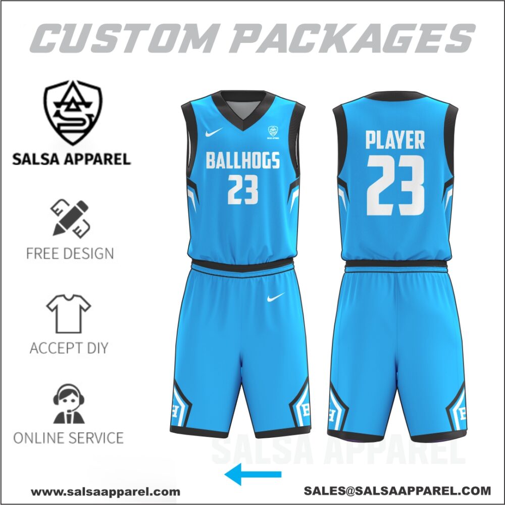 Basketball uniform package with jersey, shorts, and socks – 100% Custom