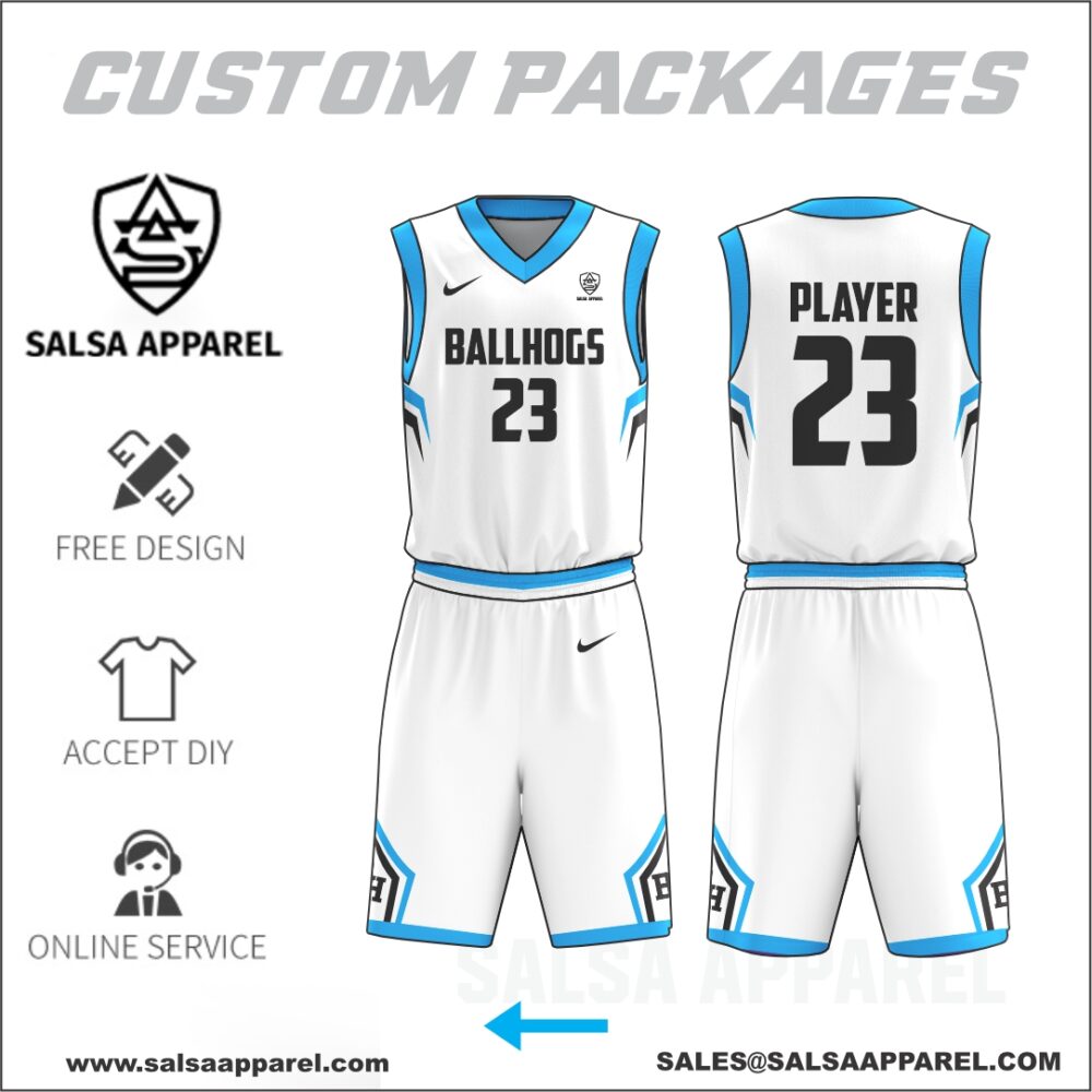 Basketball uniform package with jersey, shorts, and socks – 100% Custom