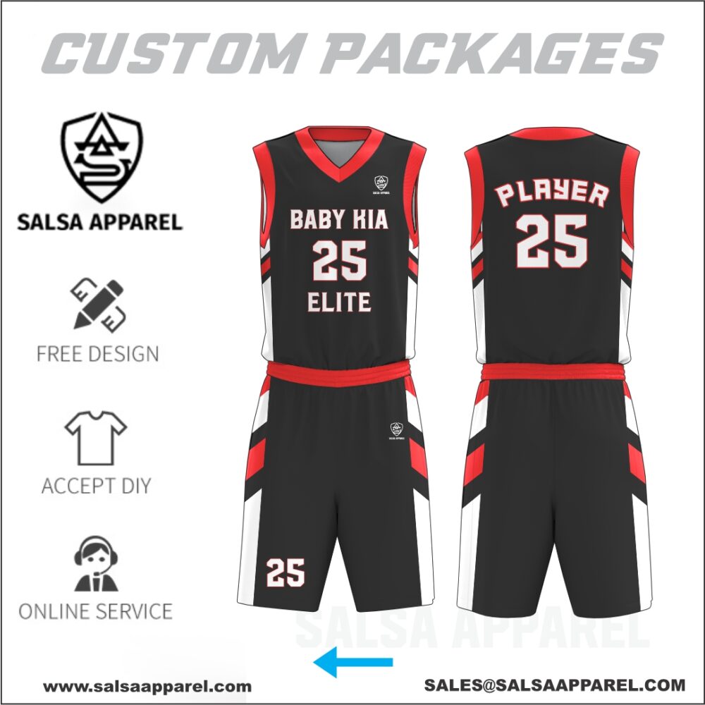 Custom basketball uniform package – includes jersey and shorts